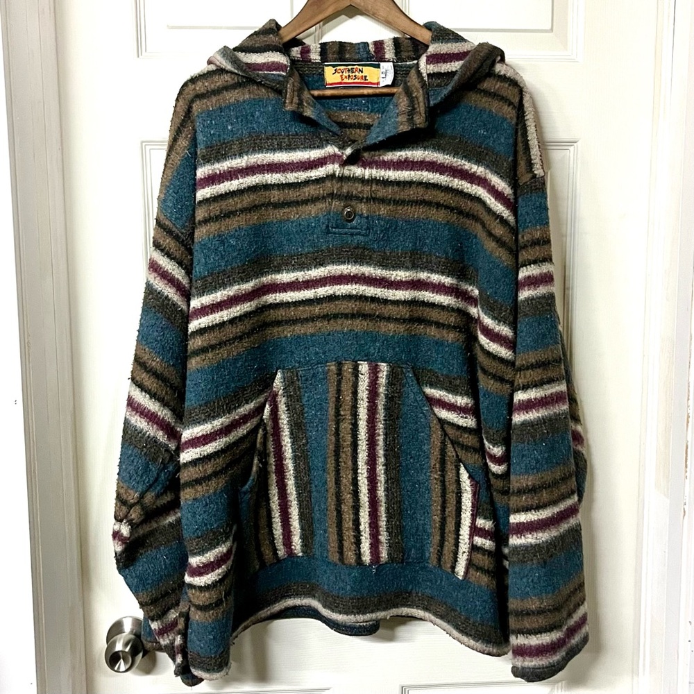 Thick Warm Hoodie XL oversized Mexican poncho
